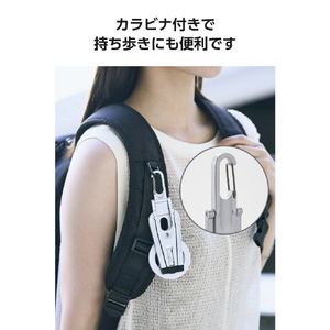 エレコム MAGKEEP カラビナ付きスマホ三脚 シルバー P-STCLMPALMSV-イメージ4
