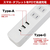 エスコ 100V/14A×2mテーブルタップ USBポート FCJ476H-EA815GL-24-イメージ2