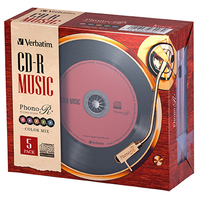 Verbatim シックなカラーのレコードデザイン音楽用CD レコードデザインPhono-R 5枚組 AR80FHX5V7