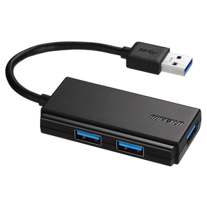 BUFFALO USB3．0バスパワーハブ 3ポートタイプ ブラック BSH3U100U3BK-イメージ1
