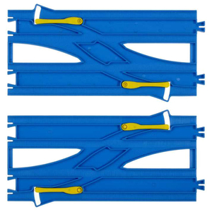 タカラトミー プラレール R-24 複線わたりポイントレール Pﾚ-ﾙR24ﾌｸｾﾝﾜﾀﾘﾎﾟｲﾝﾄﾚ-ﾙ-イメージ1