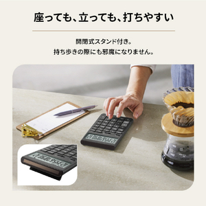 カシオ デザイン電卓 Comfyジャスト型 オフホワイト JT-200T-WE-N-イメージ10