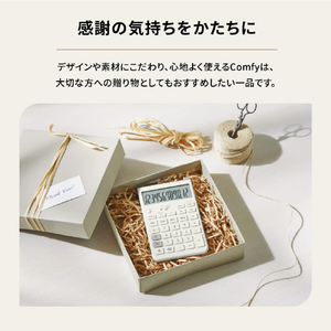 カシオ デザイン電卓 Comfyジャスト型 オフホワイト JT-200T-WE-N-イメージ11