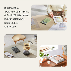 カシオ デザイン電卓 Comfyジャスト型 オフホワイト JT-200T-WE-N-イメージ6