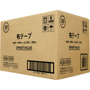 スマートバリュー 布テープ 50mm×25m 30巻 FCJ308M-B700J-30-イメージ2