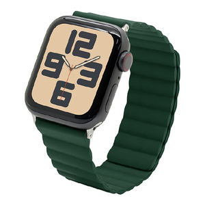 ラスタバナナ Apple Watch 4-10/SE1-2 38/40/41/42(10のみ)mm用マグネットシリコンバンド グリーン RBLAWM4007GR-イメージ1