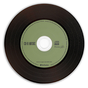 Verbatim シックなカラーのレコードデザイン音楽用CD レコードデザインPhono-R 10枚組 AR80FHX10V7-イメージ8