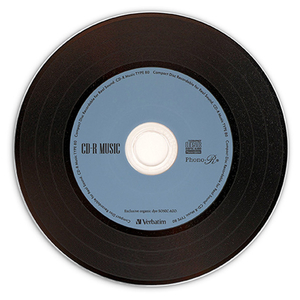 Verbatim シックなカラーのレコードデザイン音楽用CD レコードデザインPhono-R 10枚組 AR80FHX10V7-イメージ9