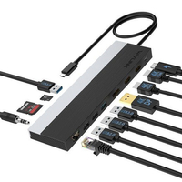 WAVLINK WL-UMD08 11-in-1 USB-C Triple Display MSTドッキング