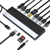 WAVLINK WL-UMD08 11-in-1 USB-C Triple Display MSTドッキング