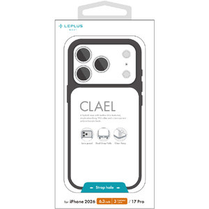 MSソリューションズ iPhone 18 Pro用「CLAEL」ブラック LN-IP26CLABK-イメージ1