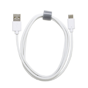 クオリティトラストジャパン ケーブルタイ付属 USB-A to Type-C 充電通信ケーブル(1m) ホワイト QTC-0412WH-イメージ1