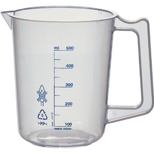 トラスコ ポリプロピレン青目盛ビーカー　５００ｍｌ（取手付） HPB-500-イメージ1