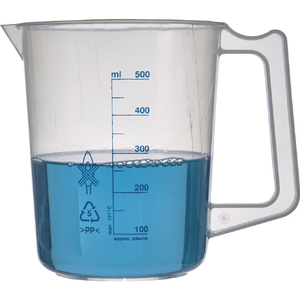 トラスコ ポリプロピレン青目盛ビーカー　５００ｍｌ（取手付） HPB-500-イメージ2