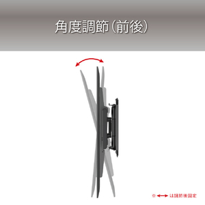 ハヤミ 壁掛金具 左右首振り、前後チルト、傾き調節対応 ～75v型 HAMILEX MFシリーズ ブラック色 MF-715-イメージ3
