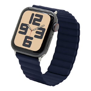 ラスタバナナ Apple Watch 4-10/SE1-2 38/40/41/42(10のみ)mm用マグネットシリコンバンド ブルー RBLAWM4007BL-イメージ1