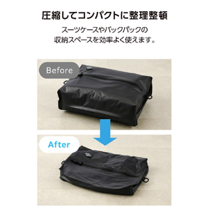 エレコム バキューム圧縮バッグS ブラック BMA-TRCS02SBK-イメージ3
