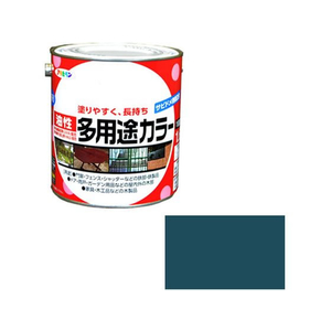アサヒペン 油性多用途カラー 1.6L オーシャンブルー FC531NS-イメージ1