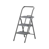 アイリスオーヤマ 折りたたみステップ 3段 ダークグレー OSU-3R FC220RB-OSU-3R