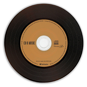 Verbatim シックなカラーのレコードデザイン音楽用CD レコードデザインPhono-R 30枚組 AR80FHX30SV7-イメージ5