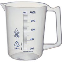 トラスコ ポリプロピレン青目盛ビーカー　１０００ｍｌ（取手付） HPB-1000
