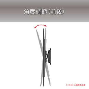 ハヤミ 壁掛金具 左右首振り、前後チルト、傾き調節対応 ～90v型 HAMILEX MFシリーズ ブラック色 MF-915-イメージ3
