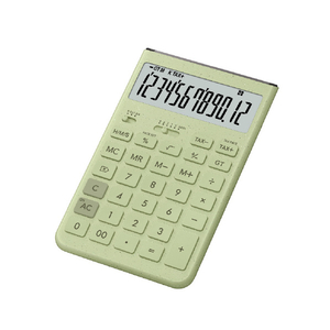 カシオ デザイン電卓 Comfyジャスト型 グレイッシュグリーン JT-200T-GN-N