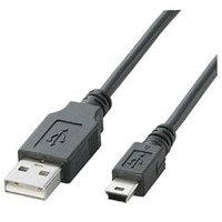 エレコム USB2．0ケーブル(mini-Bタイプ) 0．5m ブラック0.5m U2CM05BK