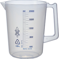 トラスコ ポリプロピレン青目盛ビーカー　２０００ｍｌ（取手付） HPB-2000