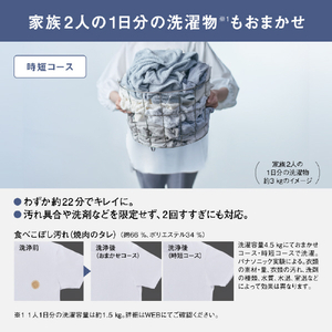 パナソニック 8キロ全自動洗濯機 ホワイト NA-FA8H6-W-イメージ10