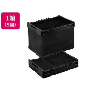 岐阜プラスチック工業 リス 折りコン 蓋無し 20L ブラック 5個 FCE649V-CB-S21NR BK-イメージ1