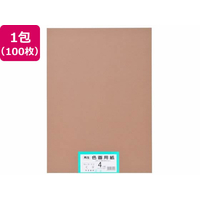 大王製紙 再生色画用紙 4ツ切 100枚 くり FC126YN