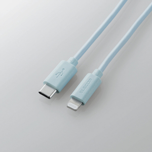 エレコム USB-C(TM) to Lightningケーブル(スタンダード)(1．0m) ブルー U2C-APCL10BU-イメージ2