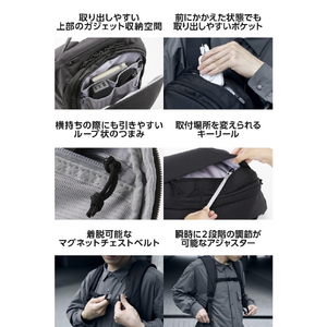 エレコム シューズ収納トラベルバックパックL ブラック BM-BPTR01BK-イメージ7