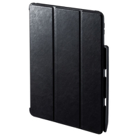 サンワサプライ iPad 10．2インチ用Apple Pencil収納ポケット付きケース ブラック PDA-IPAD1614BK