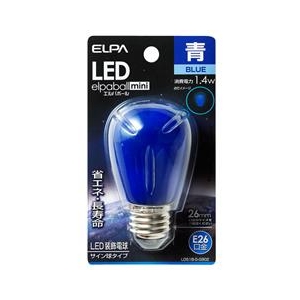 エルパ LED電球 E26口金 1．4W装飾電球 サイン球タイプ 青色 elpaball mini LDS1B-G-G902-イメージ1