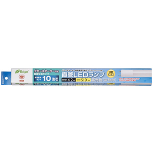 オーム電機 10形(4．2W) グロースターター器具専用直管LEDランプ 昼光色 1本入り LDF10SS･D/4/5-イメージ1