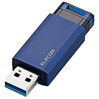 エレコム USB3．1(Gen1)対応ノック式USBメモリ(16GB) ブルー MF-PKU3016GBU