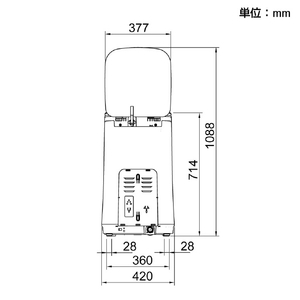サンコー 2．8kg温水/熱水洗濯機 ニオイウォッシュ MHTWSHSWH-イメージ15