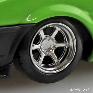 アオシマ 1/32 トヨタ スプリンタートレノ カスタム(グリーン) 楽プラ スナップキット No.11CU-GN Aﾗｸﾌﾟﾗ11CUGNﾄﾚﾉCｸﾞﾘ-ﾝ-イメージ3