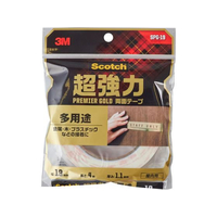 3M スコッチ超強力両面テーププレミアゴールド 多用途 19mm×4m F180279-SPG-19