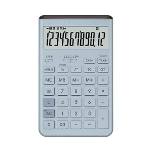 カシオ デザイン電卓 Comfyジャスト型 グレイッシュブルー JT-200T-BU-N-イメージ2