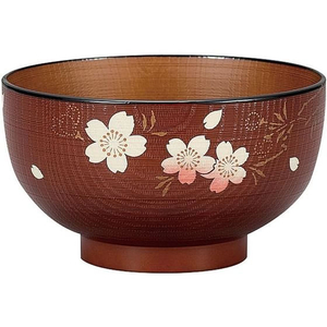 宮本産業 汁椀 溜透内木目 さくら FC703YN-イメージ1