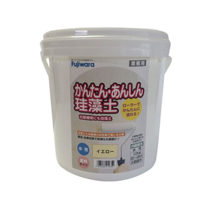 フジワラ化学 簡単安心珪藻土 10kg ポリ缶 イエロー FCF010A-イメージ1