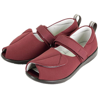 プラスハート 転びにくいシューズ(つま先無) S ワイン FCG760B-25-5741-0102