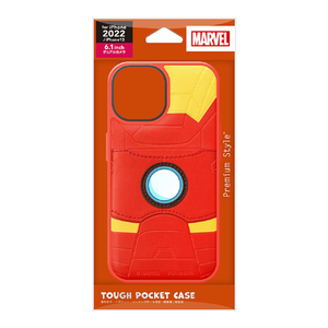 PGA iPhone 14用タフポケットケース MARVEL アイアンマン PG-DPT22K21IRM-イメージ1