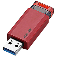 エレコム USB3．1(Gen1)対応ノック式USBメモリ(16GB) レッド MF-PKU3016GRD