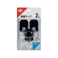 レック 粘着ツールフックワイド(大) 3個入 ブラック FC461TD-H00437