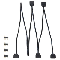 アイネックス アドレサブルLED用4分岐ケーブル 76cm ブラック RLD-SPLITDC4B