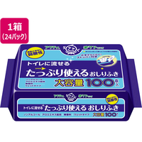 クレシア アクティ トイレに流せるたっぷり使えるおしりふき 24P FC412NT-80623